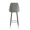 Merrick Lane Petra Modern Upholstered Dining Stools with Chrome Accented Metal Frames and Footrests